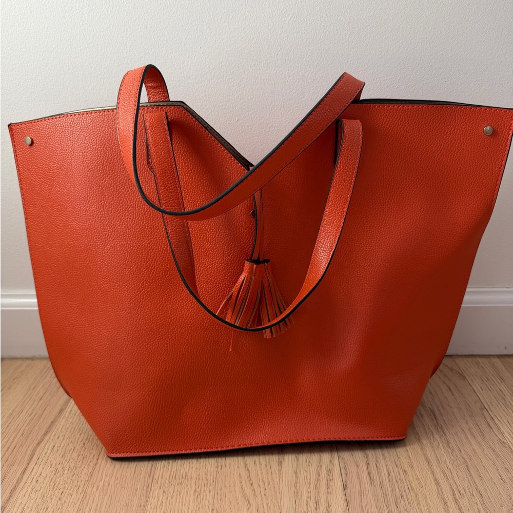 Neiman Marcus Vibrant Orange Tote Bag